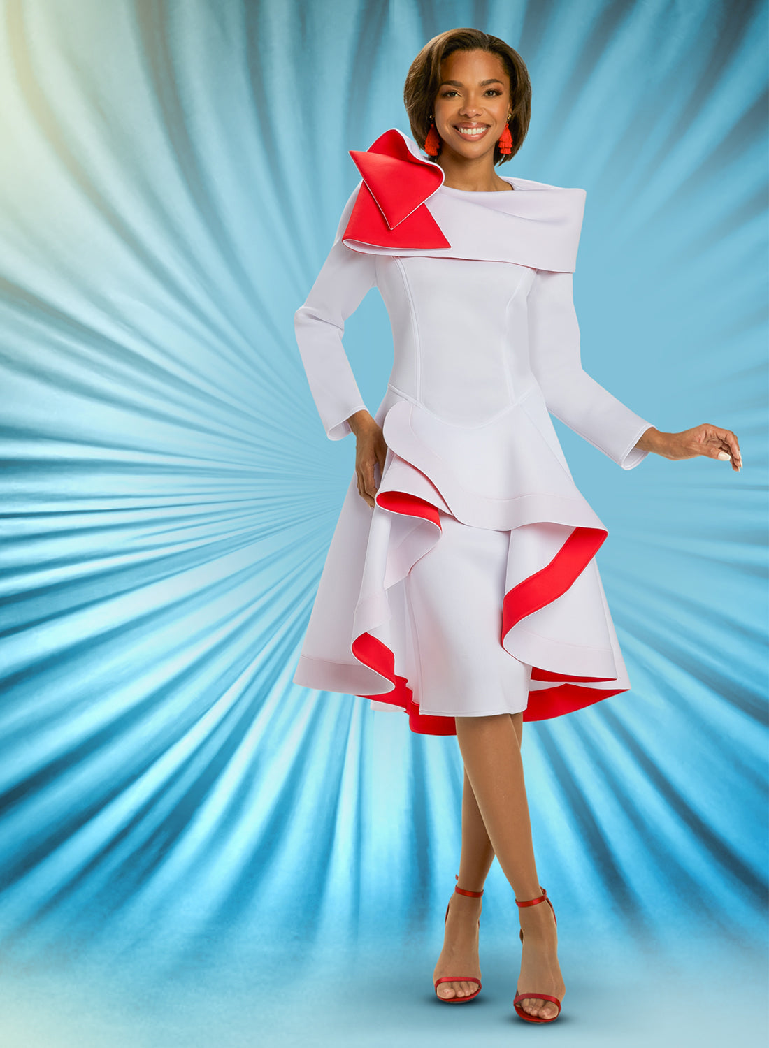 Donna Vinci 11998 - 1 PC High Quality Stretch Scuba Fabric Dress