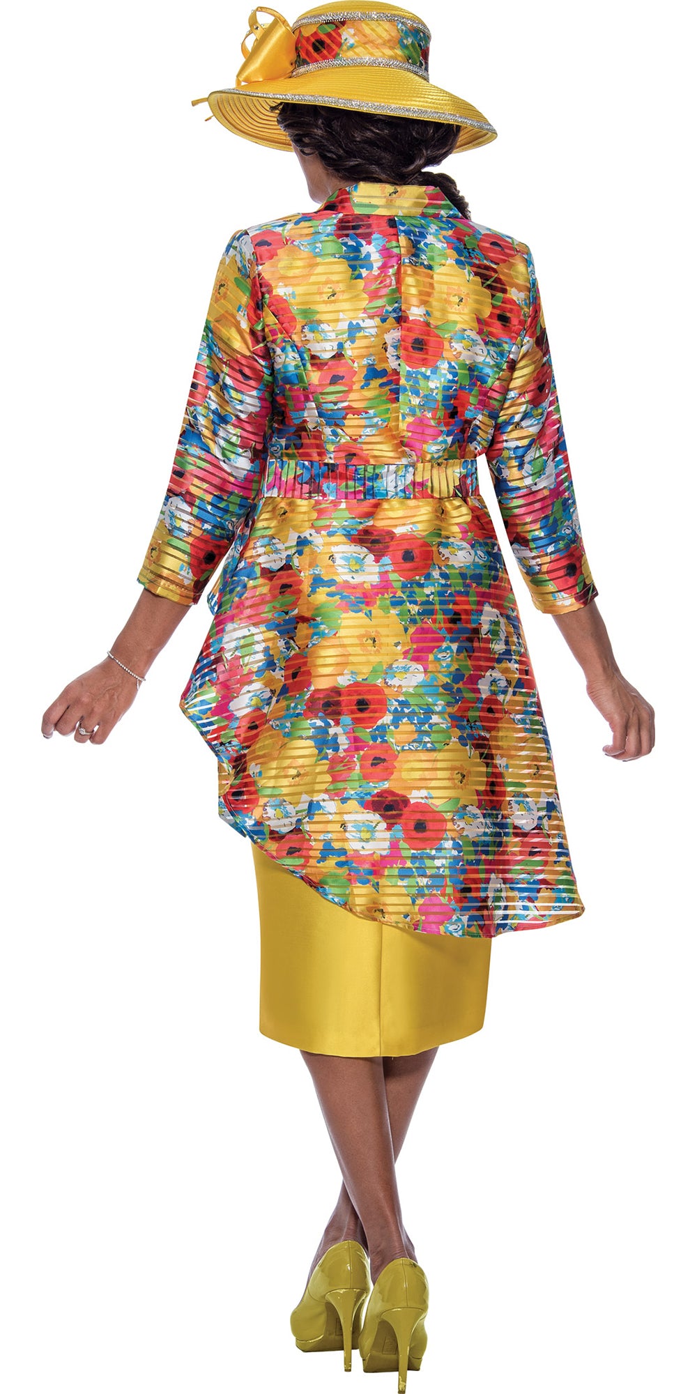 Dorinda Clark Cole - DCC4692 - Floral Print Jacquard Dress