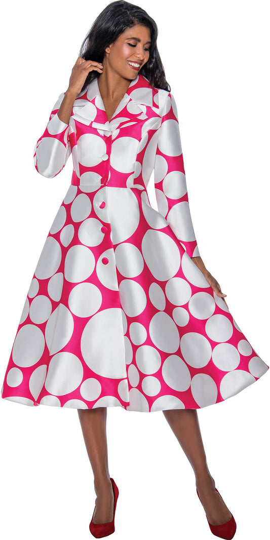 Nubiano Dresses DN871 -  Dotted Button Front Dress