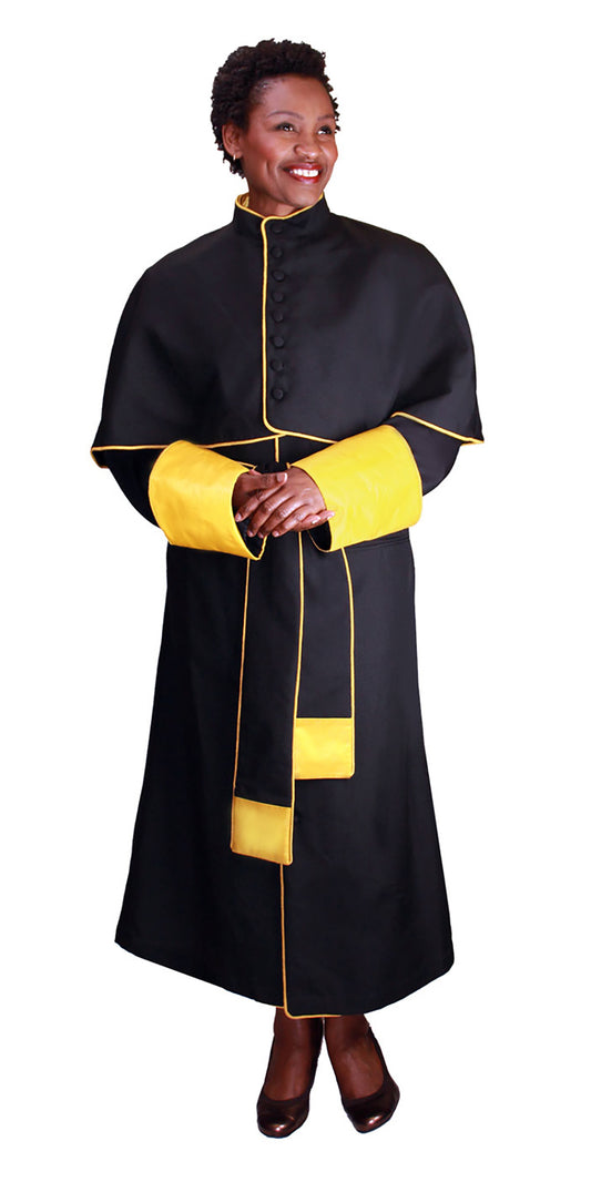 Regal Robes RR9002 Black Gold Church Robe